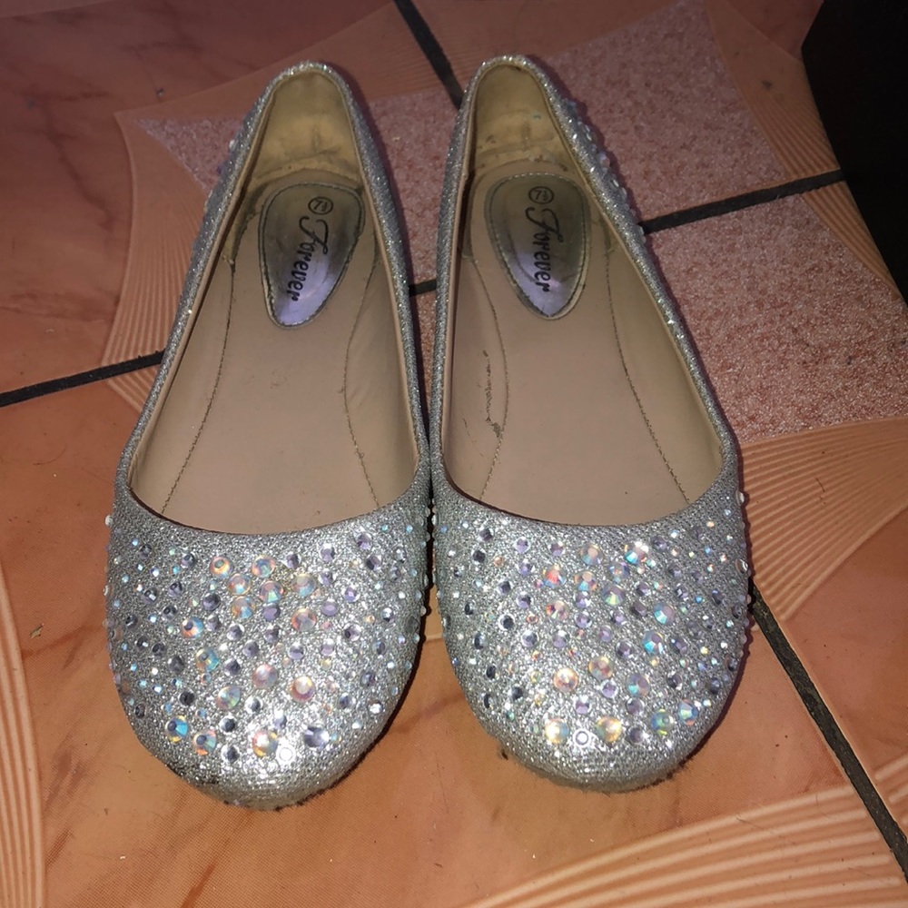 Sparkly studded flats